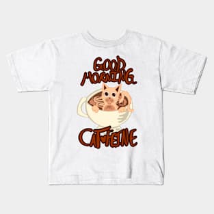 Good Morning Cat•Feine V15 Kids T-Shirt